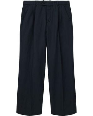 AllSaints Linen-Organic Cotton Roland Straight Pants - Blue