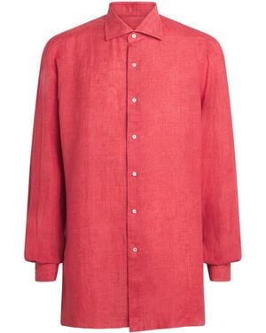 Isaia Linen Shirt - Red