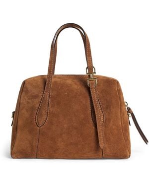 Harrods Small Suede Wren Shoulder Bag - Brown