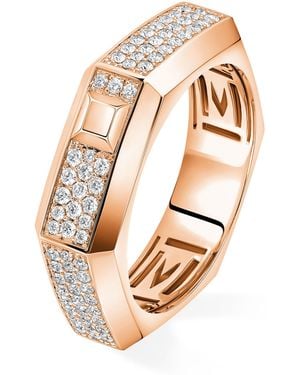 Messika Moderniste And Diamond Medium Pavé Ring - Metallic