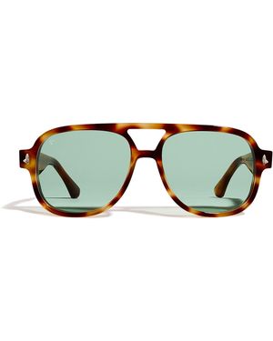 Sestini Eyewear Leopard Undici Sunglasses - Green