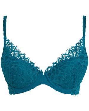 Wacoal Underwire Plunge Push-Up Bra - Blue