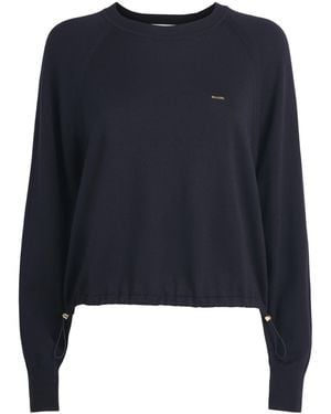 Sandro Wool-Blend Logo Jumper - Blue