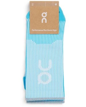 On Shoes Performance Run High Socks - Blue