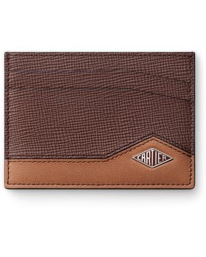 Cartier Leather Losange Card Holder - Brown