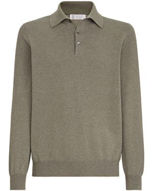 Brunello Cucinelli Cashmere Polo Sweater - Green