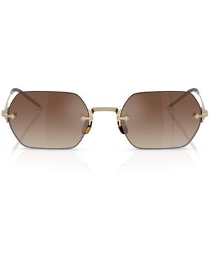 Oliver Peoples Titanium Tk-13 Rectangle Sunglasses - Metallic