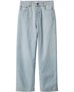 Miu Miu Chambray High-Rise Loose Jeans - Blue
