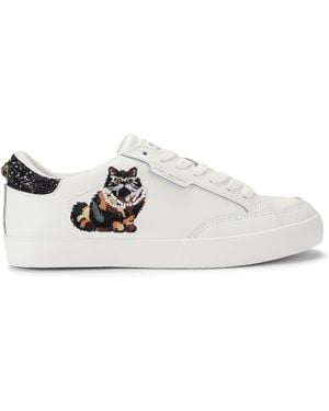Kurt Geiger Leather London Patch Trainers - White