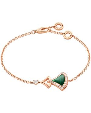 BVLGARI Diamond And Malachite Divas' Dream Bracelet - Metallic