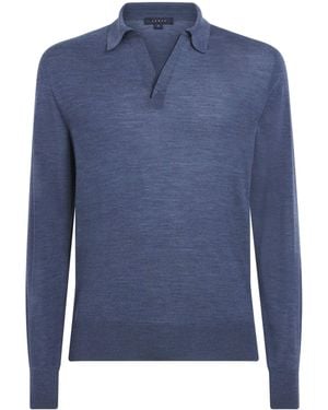 Sease Virgin Wool Polo Shirt - Blue