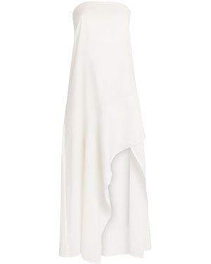 St. Agni Organic Cotton Oxford Midi Dress - White