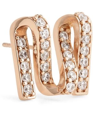 Max Mara Embellished 'M' Brooch - Metallic
