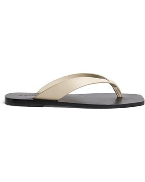 A.Emery Leather Kinto Flip Flops - White
