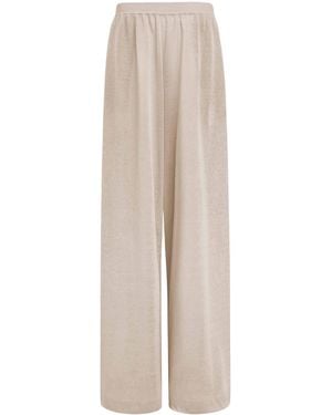 Alaïa Linen-Silk Wide-Leg Trousers - White