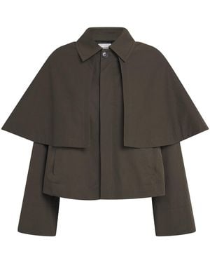FRAME Cotton Storm-Flap Trench Jacket - Black