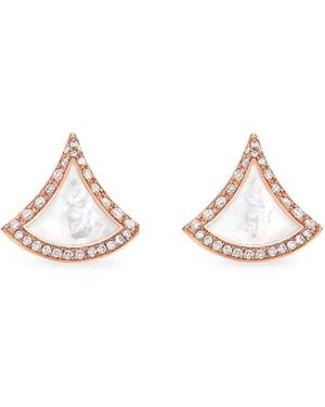 BVLGARI Diamond And Mother-Of-Pearl Divas' Dream Stud Earrings - Natural