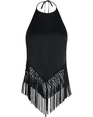 Alice + Olivia Handkerchief Greta Top - Black