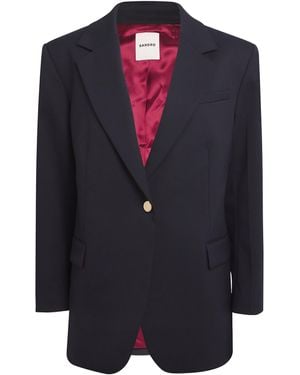 Sandro Single-Breasted Blazer - Blue