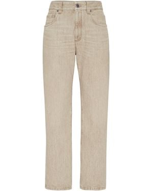 Brunello Cucinelli Authentic Cotton Straight Jeans - Natural