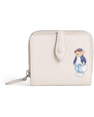 Polo Ralph Lauren Leather Polo Bear Wallet - Natural