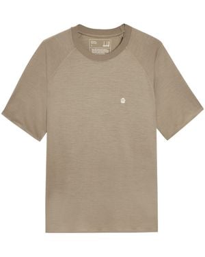 dunhill Wool-Cashmere Athluxury Logo T-Shirt - Natural