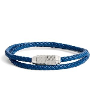 Tateossian Leather Hexade Pop Braided Bracelet - Blue