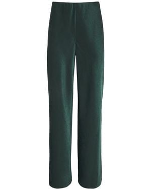 Vince Satin High-Waist Fluid Trousers - Green