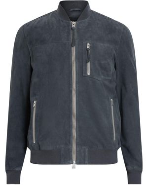 AllSaints Suede Kairo Bomber Jacket - Blue