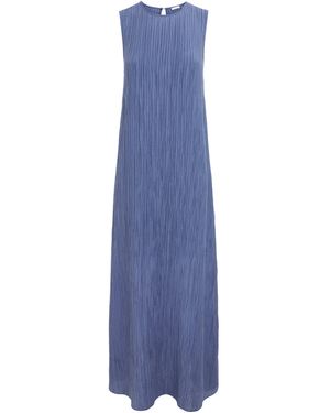 JOSEPH Crinkle-Effect Dion Maxi Dress - Blue