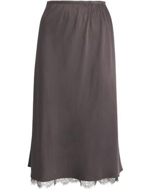 Vince Lace-Trim Slip Skirt - Grey