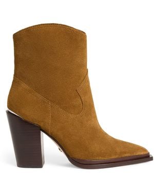 PAIGE Suede Posey Ankle Boots 85 - Brown