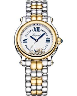 Chopard Stainless Steel And Diamond Happy Sport Watch - Metallic