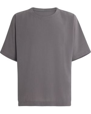 IM MEN Crinkled Oversized T-Shirt - Grey