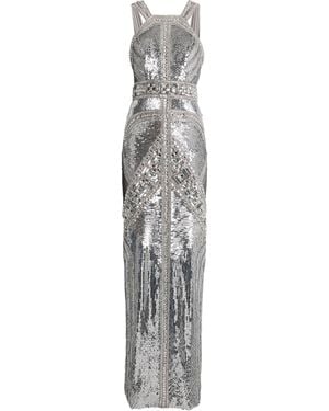 Pamella Roland Embellished Halterneck Gown - White