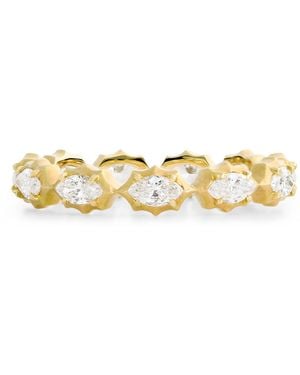 Jade Trau Large And Diamond Alchemy Maverick Eternity Ring - Metallic