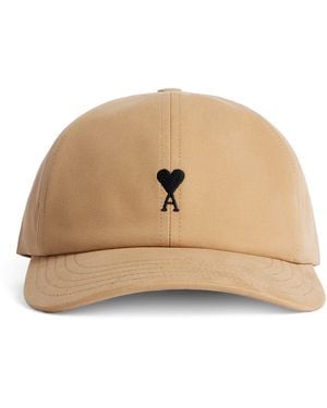 Ami Paris Embroidered Logo Baseball Cap - Natural