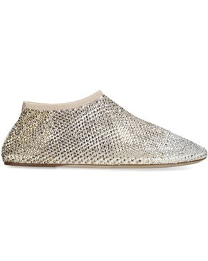 Christopher Esber Mesh Embellished Minette Ballet Flats - Grey