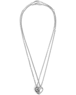 Balenciaga Engraved Midnight Friendship Necklace - Metallic