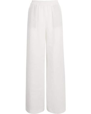 Eleventy Linen Elasticated Trousers - White