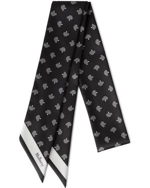 Mulberry Tree Skinny Scarf - Black