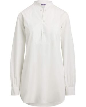 Ralph Lauren Cotton Broadcloth Abbie Blouse - White