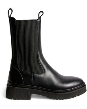 Claudie Pierlot Leather Chelsea Boots - Black