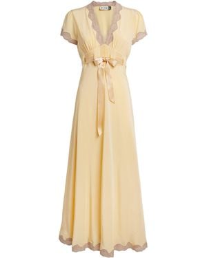 RIXO London Silk Marlice Midi Dress - Metallic