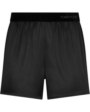 Tom Ford Silk-Satin Pyjama Shorts - Black