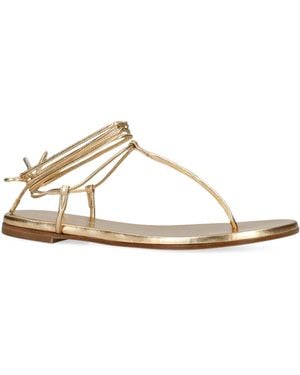 Gianvito Rossi Leather Gwyneth Sandals - White