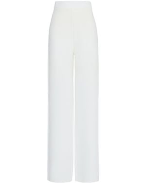 Max Mara Wide-Leg High-Waist Pants - White