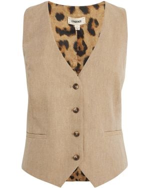 L'Agence Linen-Cotton Drina Waistcoat - Natural