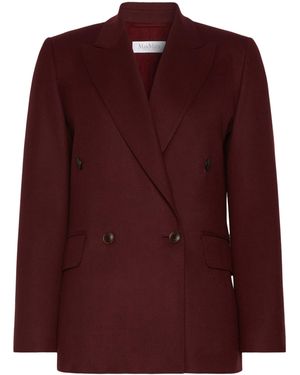 Max Mara Virgin Wool-Blend Blazer - Purple