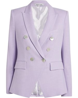 Veronica Beard Double-Breasted Miller Dickey Blazer - Purple